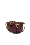 Charles Keith Ring Decoration Street Fashion Belt Bag Burgundy